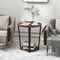 Costway Industrial End Table Sofa Side Table Nightstand with Storage Shelf & Metal Frame